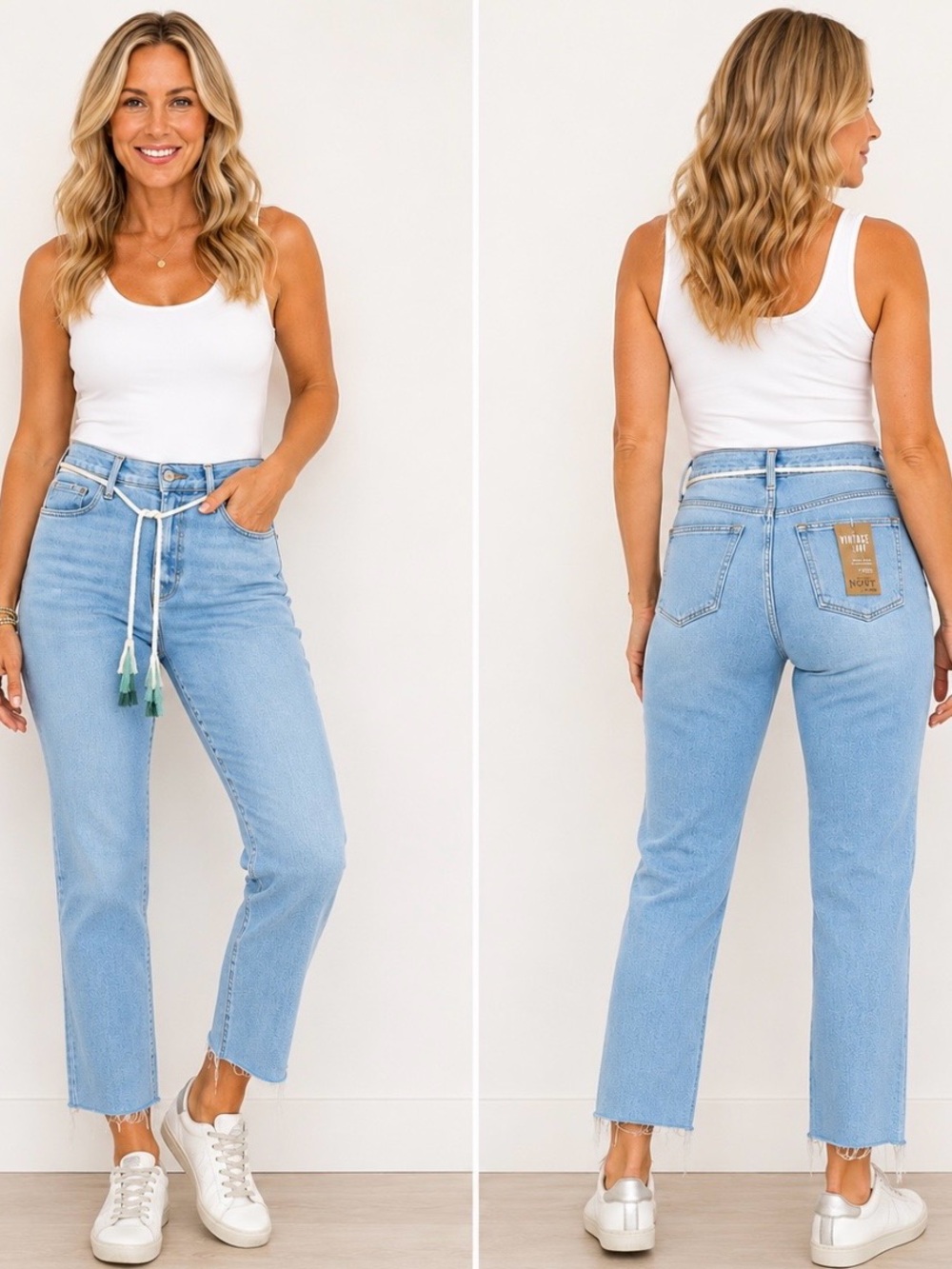 NWT Kensie Jeans Vintage Luxe The Amber High Rise Stovepipe Jeans Size 8/29